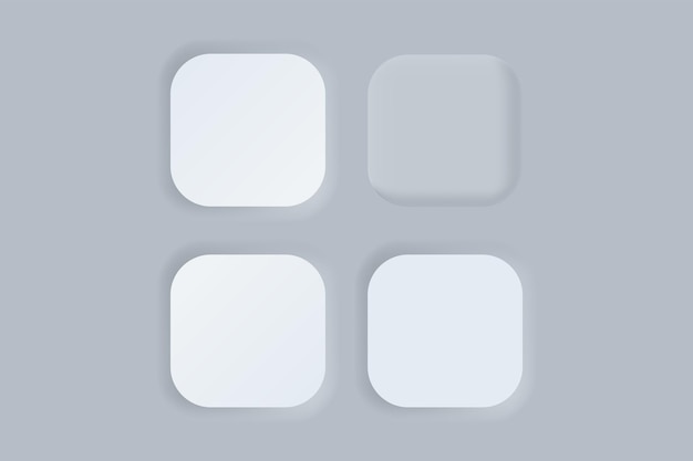 neumorphism botton soft ui design