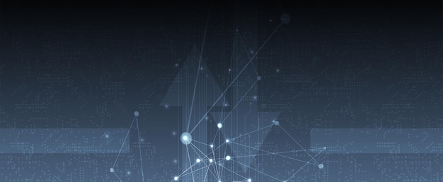 Neural network concept Connected cells with links High technology process Abstract futuristic background