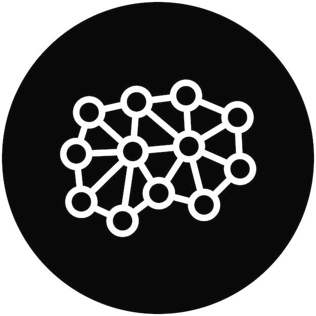 Neural Network vector icon illustration of Robotics iconset
