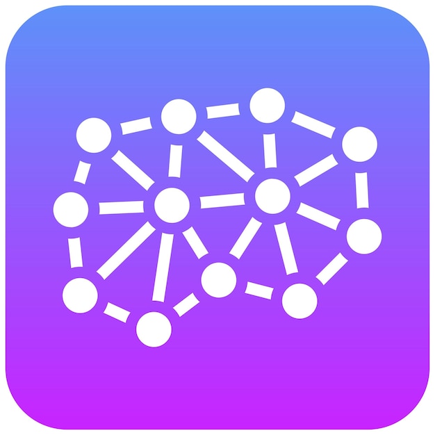 neural network vector icon illustration of robotics iconset