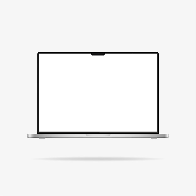 New Apple macbook pro Editorial illustration Apple Macbook mockup isolated on white background Apple device template Vector editorial illustration Rivne Ukraine  January 9 2022
