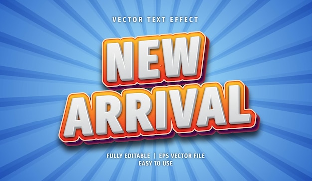 new arrival text effect, editable text style