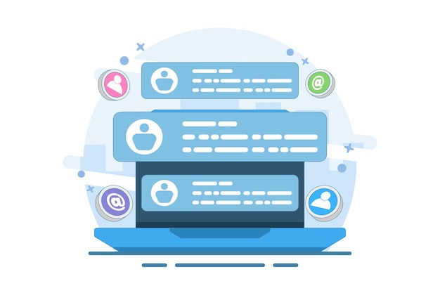 new email concept displayed on computer screen as email marketing or online business strategy