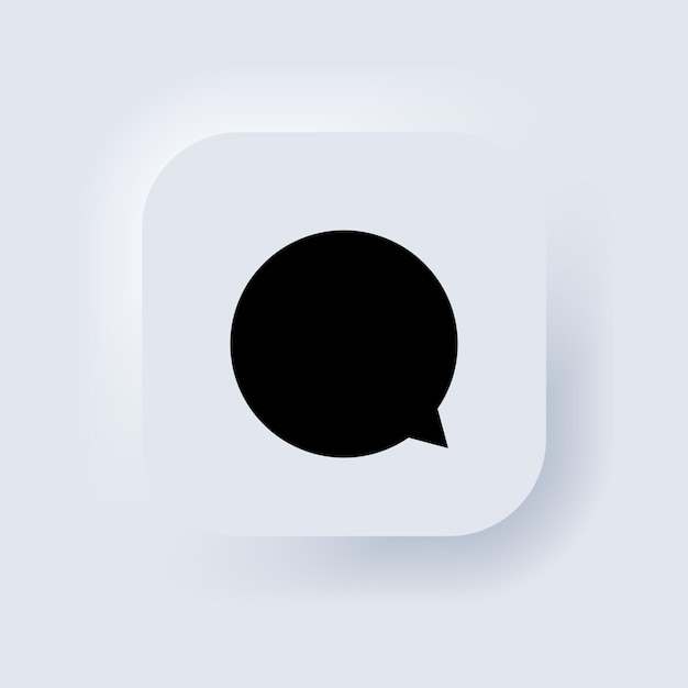 New message speech bubble icon. Online communication. Neumorphic UI UX white user interface web button. Neumorphism. Vector EPS 10.