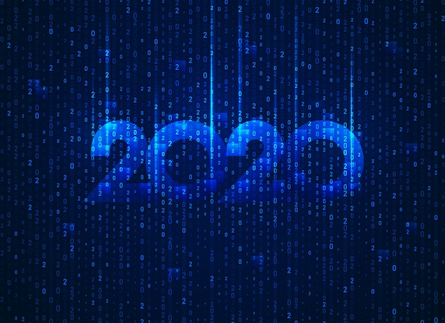 new year 2020 in conceptual technology 