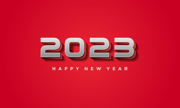 new year 2023 with gray elegant numerals