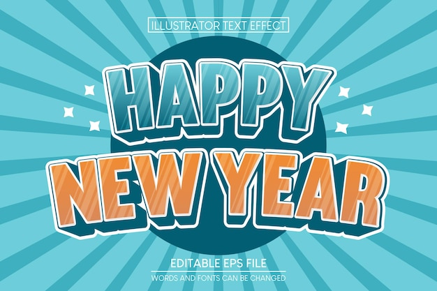 New Year Promo Text Effecteditable text effect