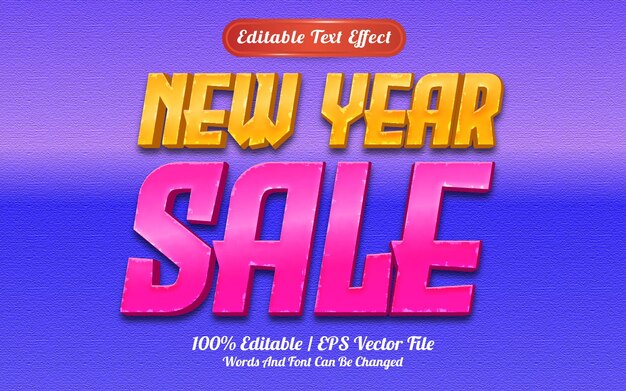 new year sale editable text effect