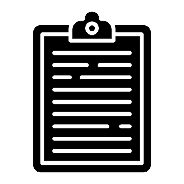 News Editor Glyph Solid Black Illustration
