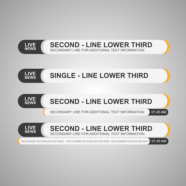 News lower thirds pack