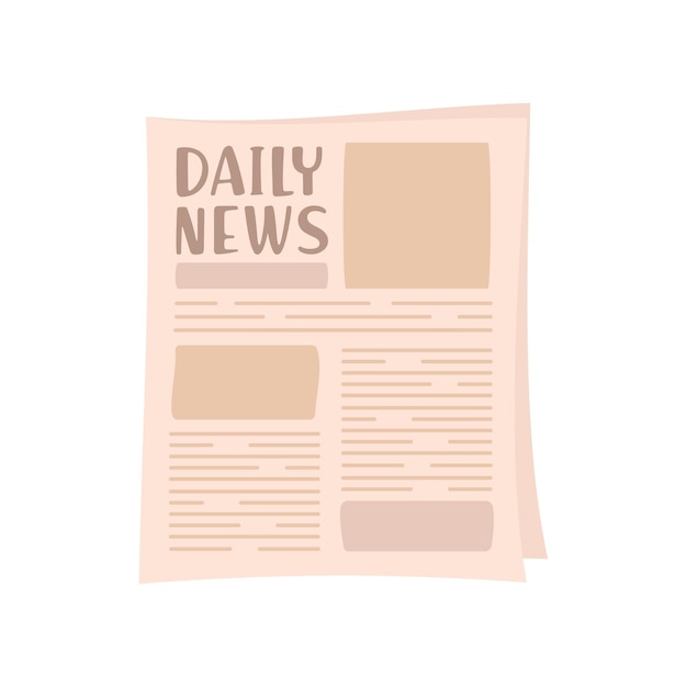 newspaper vector icon illustration of cartoon daily or weekly printed newspaper publication icons