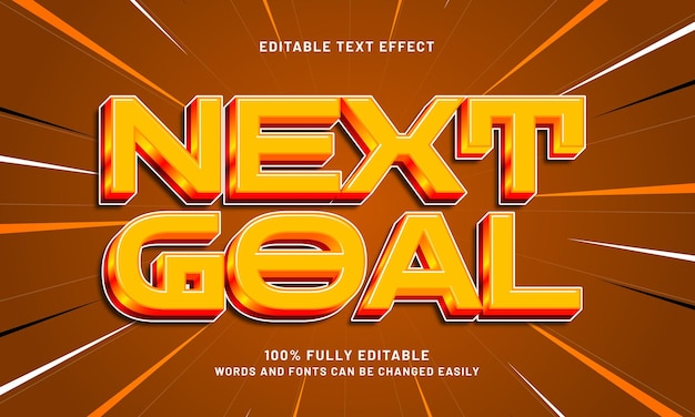 next goal editable text effects with a game and kids theme