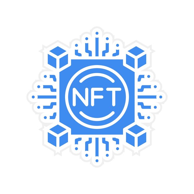 nft icon vector image can be used for cryptocurrency