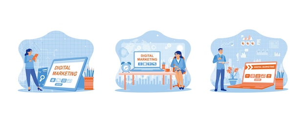 Người đàn ông hạnh phúc tặng quà cho bạn đời của mình trong một buổi hẹn hò ảo Thực hiện các cuộc gọi đường dài