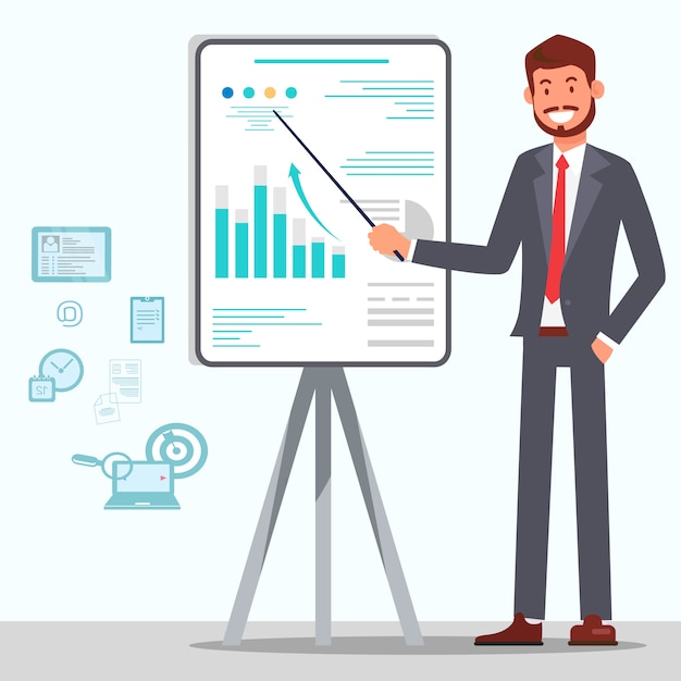 Người quản lý đang thuyết trình