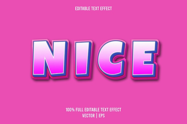 Nice editable text effect pink color