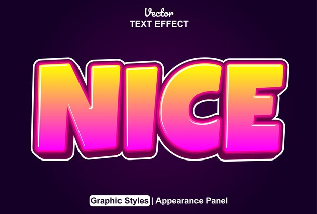 nice text effect with pink graphic style and editable