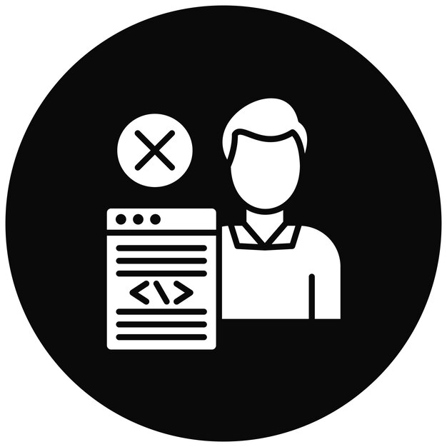 No Programming Experience icon vector image Can be used for No Code