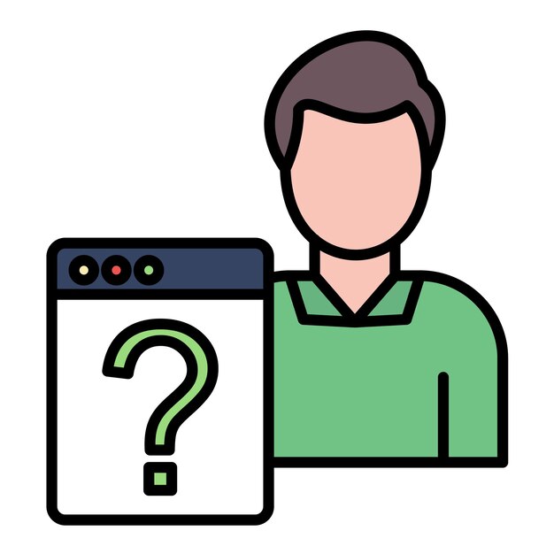 Non Technical User Flat Illustration