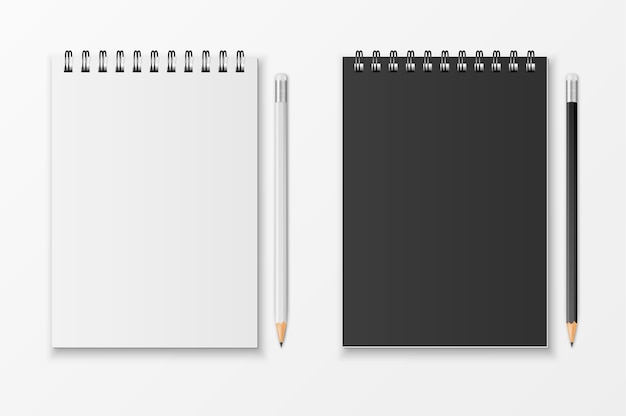 notebook and pencil