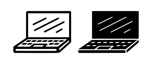 Notebook computer cartoon doodle Vector