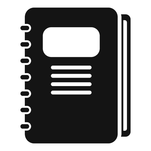 Notebook database icon simple vector Customer data Software system