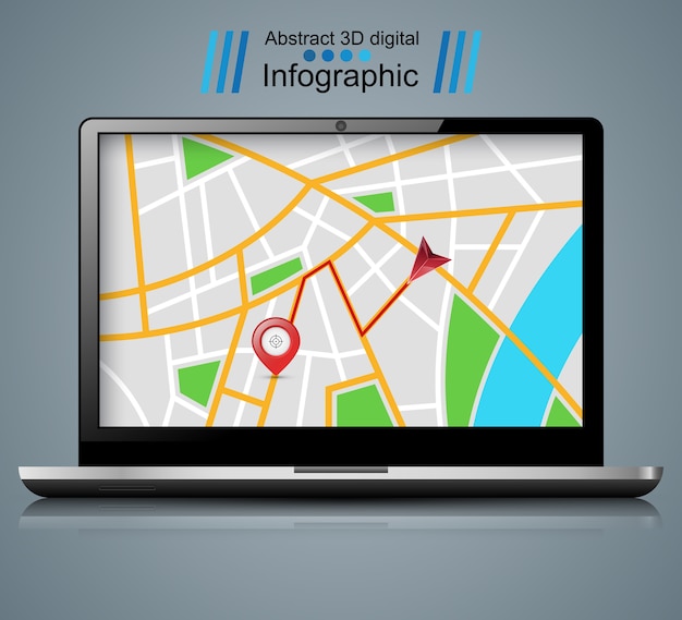 notebook, maps vector pin
