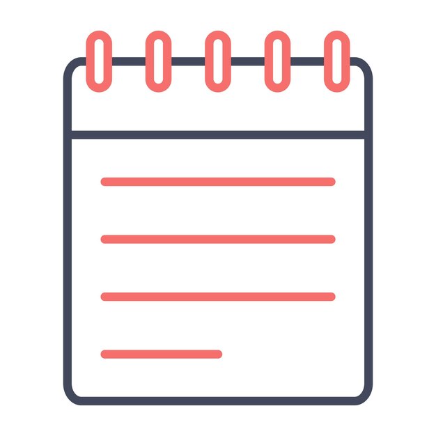 Notebook Vector Illustration Style