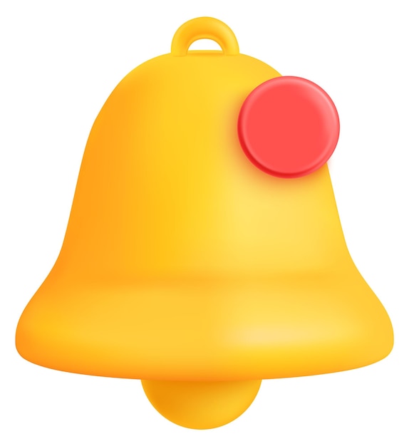 Notice 3d render icon Social media message notification