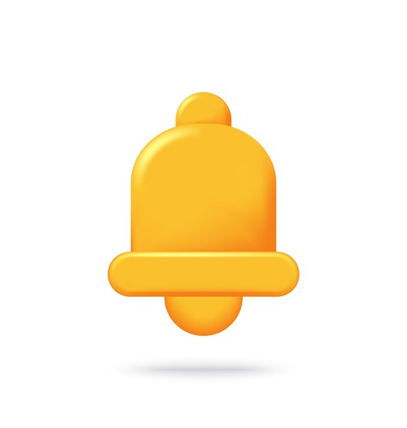 notification message bell icon. alert and alarm icon. 3d vector illustration.
