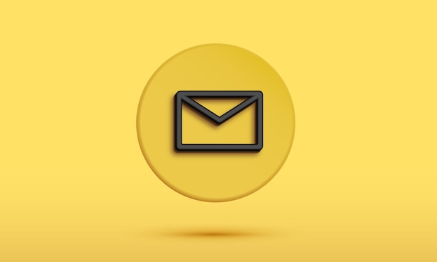 notification message yellow icon bubble symbol or new contact alert chat and web flat design email