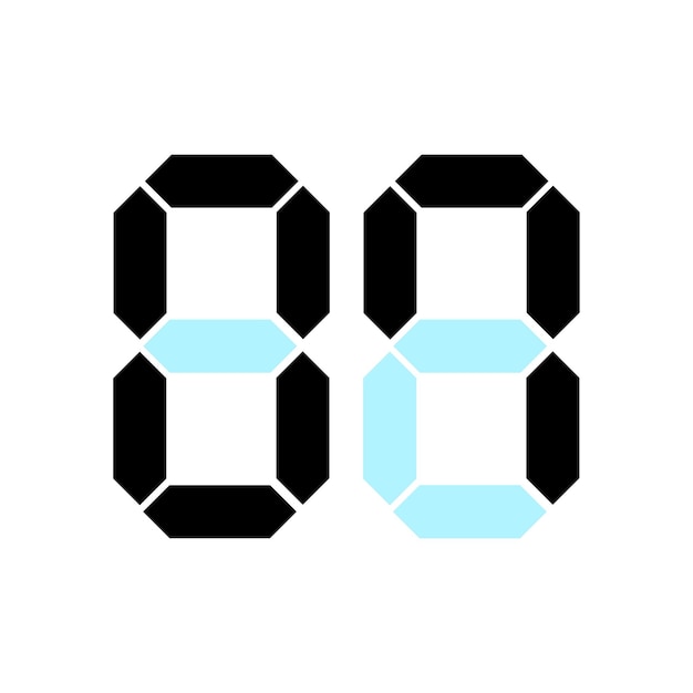 number digit display design Element Can be used for Web and App Symbol design icon graphic element