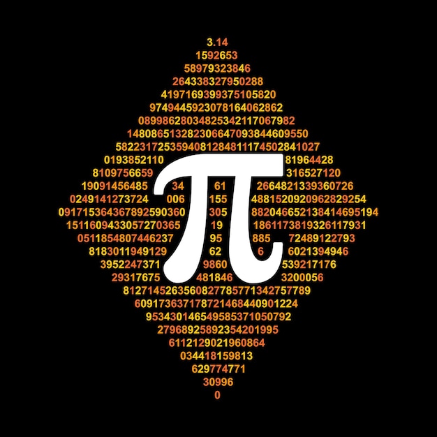 Number Pi 314 vector Mathematical Constant Math banner or illustration