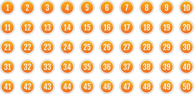 Numbers Flat Icons 150 count