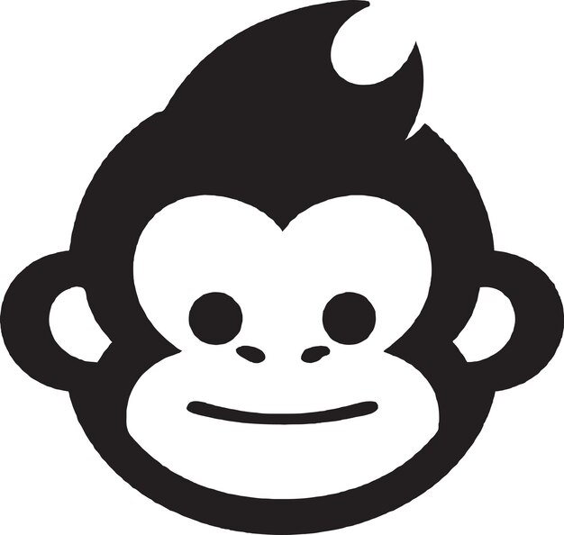 Nut loving Monkey Icon Design Vector