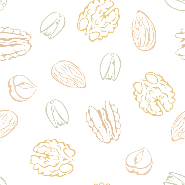 Nuts healthy food background