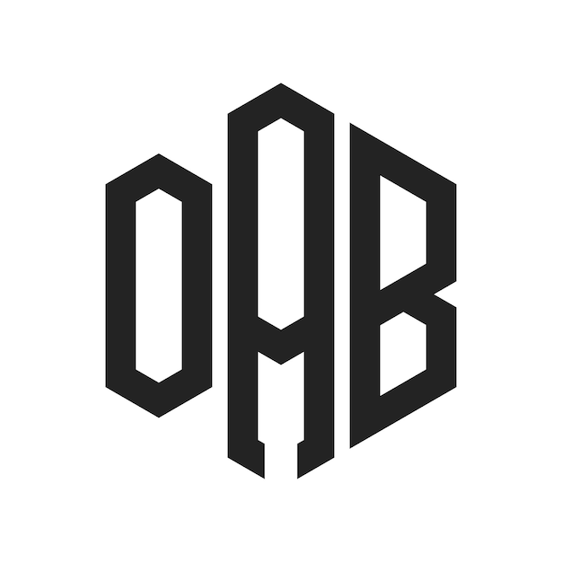 OAB Logo Design Initial Letter OAB Monogram Logo using Hexagon shape