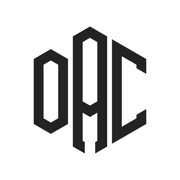 OAC Logo Design Initial Letter OAC Monogram Logo using Hexagon shape