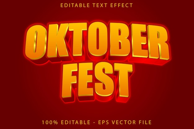 october fest editable text effect neon style