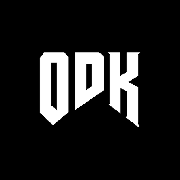 ODK letter logo design for technology company ODK logo design black and white color combination ODK logo ODK vector ODK design ODK icon ODK alphabet ODK typography logo design
