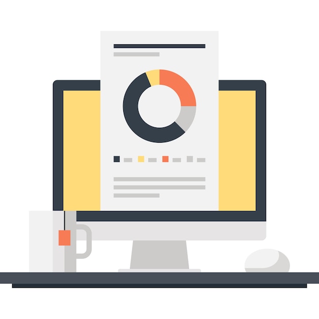 Office flat web icon concept