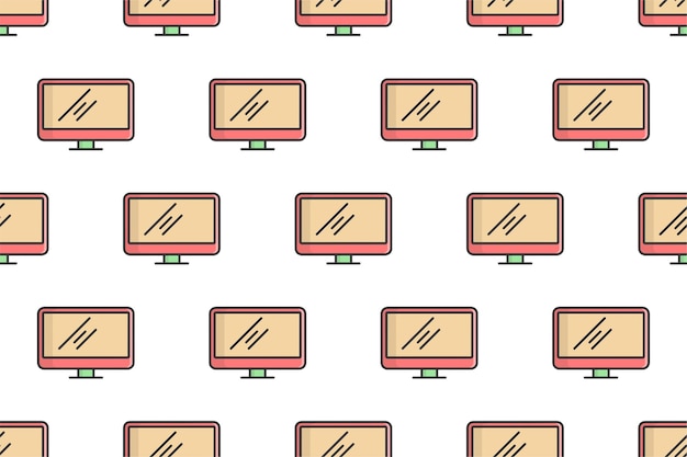 Office icon seamless pattern background