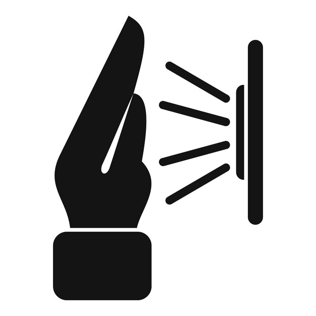 Office palm scanning icon simple vector Automatic voice