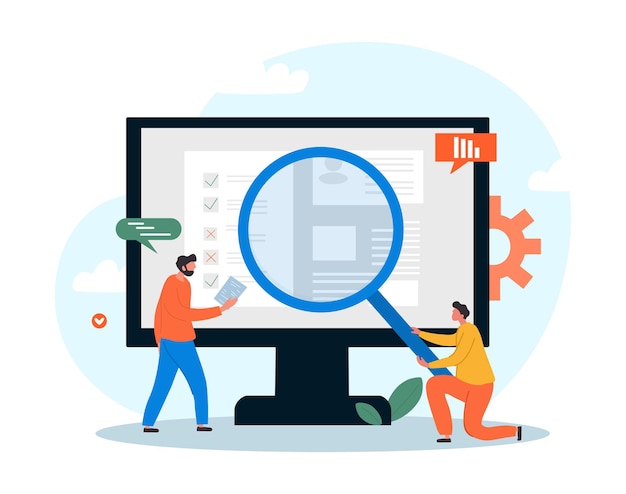 Office workers with monitor