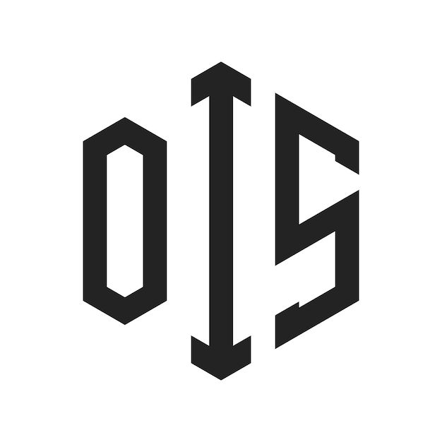 OIS Logo Design Initial Letter OIS Monogram Logo using Hexagon shape
