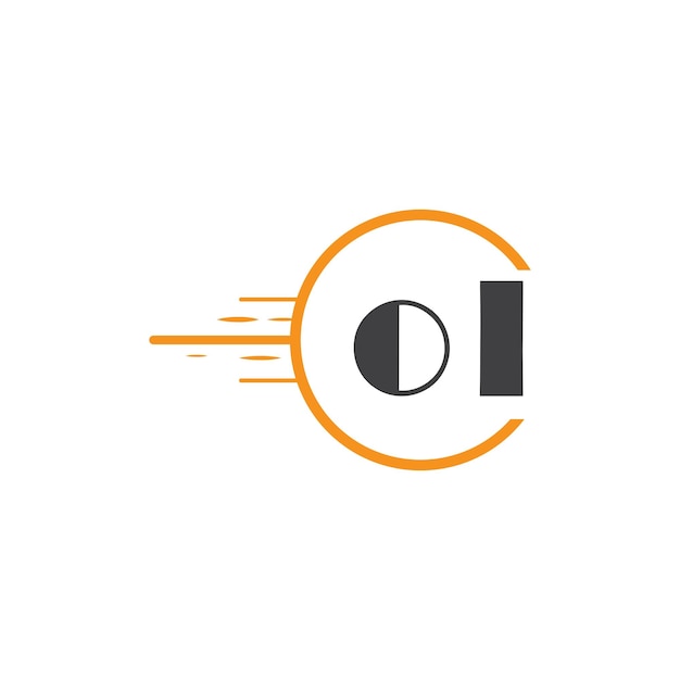 ol initial monogram logo with circle style design