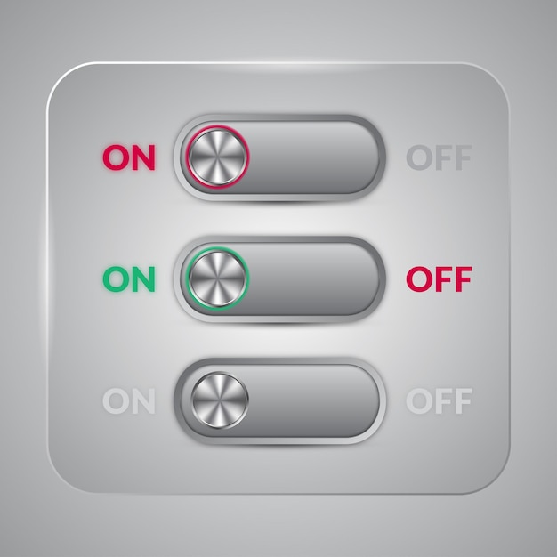on and off button vector design