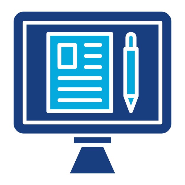 Online Article Duotone Illustration