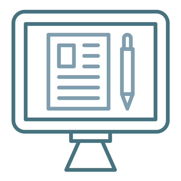 Online Article Flat Illustration