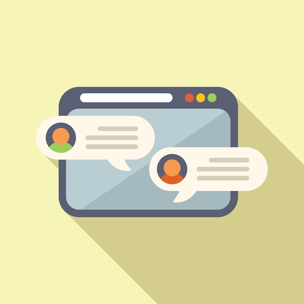Online chat illustration with message bubbles